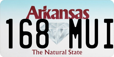 AR license plate 168MUI