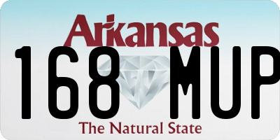 AR license plate 168MUP
