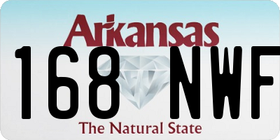AR license plate 168NWF