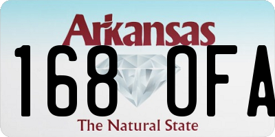 AR license plate 168OFA