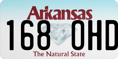 AR license plate 168OHD