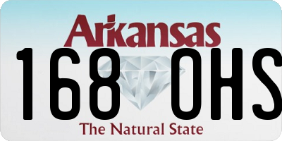 AR license plate 168OHS