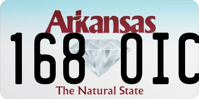 AR license plate 168OIC
