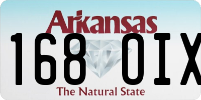 AR license plate 168OIX