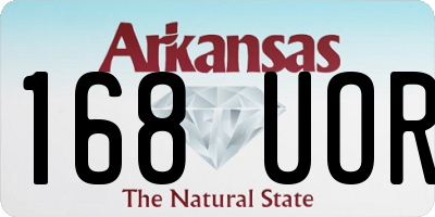 AR license plate 168UOR