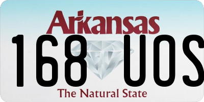 AR license plate 168UOS