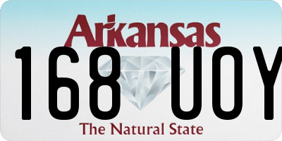 AR license plate 168UOY