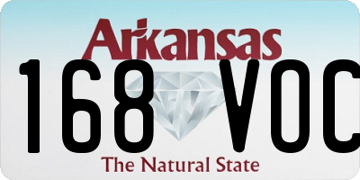 AR license plate 168VOC