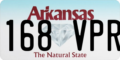 AR license plate 168VPR