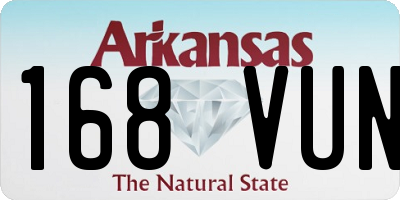 AR license plate 168VUN