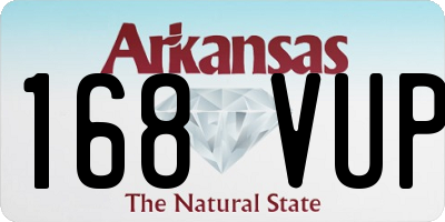 AR license plate 168VUP