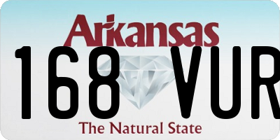 AR license plate 168VUR