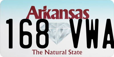 AR license plate 168VWA
