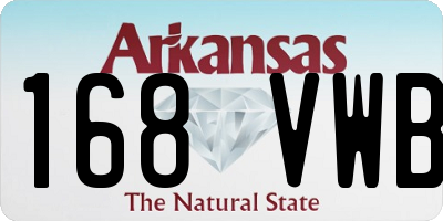 AR license plate 168VWB