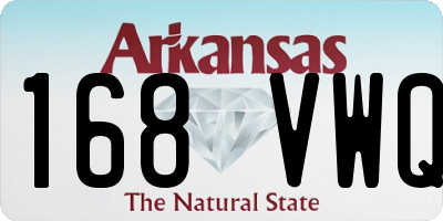AR license plate 168VWQ