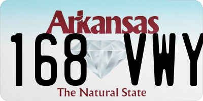 AR license plate 168VWY