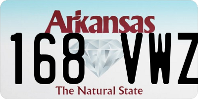 AR license plate 168VWZ