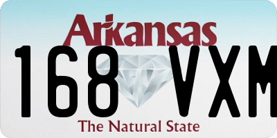 AR license plate 168VXM