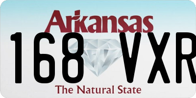 AR license plate 168VXR