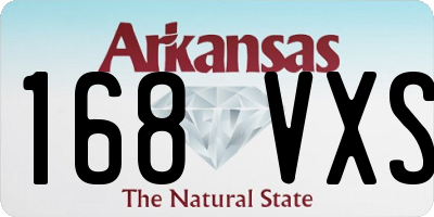 AR license plate 168VXS