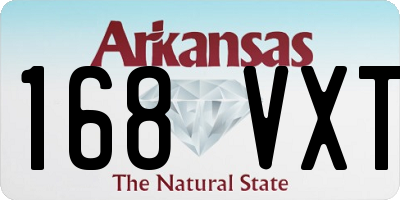 AR license plate 168VXT