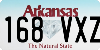 AR license plate 168VXZ