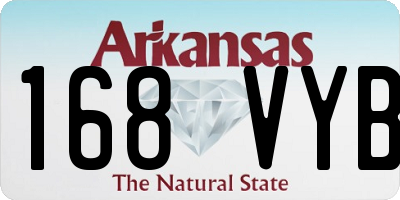 AR license plate 168VYB