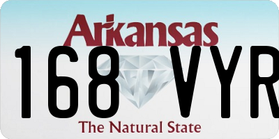 AR license plate 168VYR