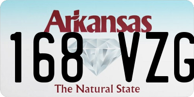 AR license plate 168VZG