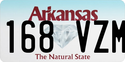 AR license plate 168VZM