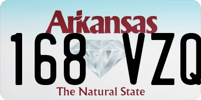 AR license plate 168VZQ