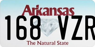 AR license plate 168VZR