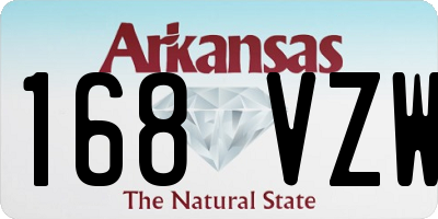 AR license plate 168VZW