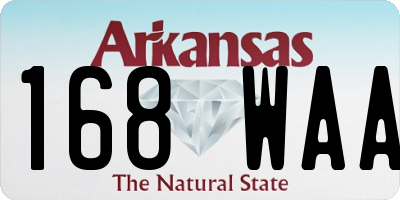 AR license plate 168WAA
