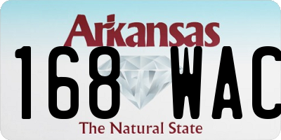 AR license plate 168WAC