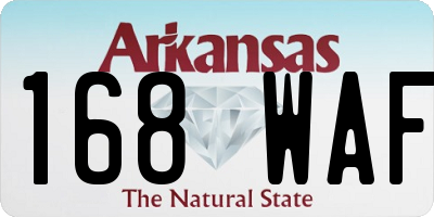AR license plate 168WAF