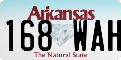 AR license plate 168WAH