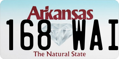 AR license plate 168WAI