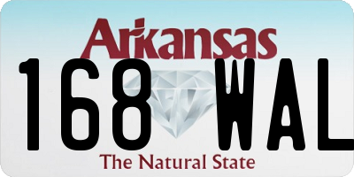 AR license plate 168WAL