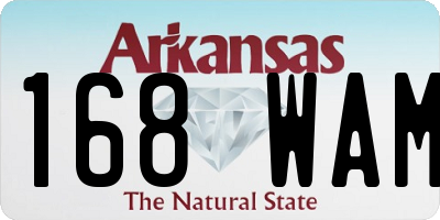 AR license plate 168WAM
