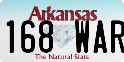 AR license plate 168WAR