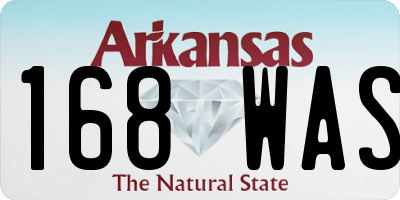 AR license plate 168WAS