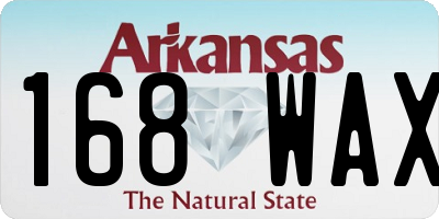 AR license plate 168WAX