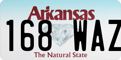 AR license plate 168WAZ