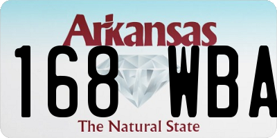 AR license plate 168WBA