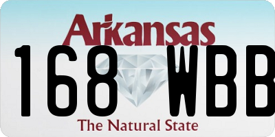 AR license plate 168WBB