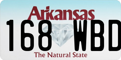 AR license plate 168WBD