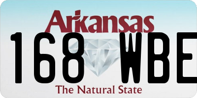 AR license plate 168WBE