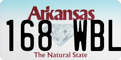 AR license plate 168WBL