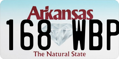 AR license plate 168WBP
